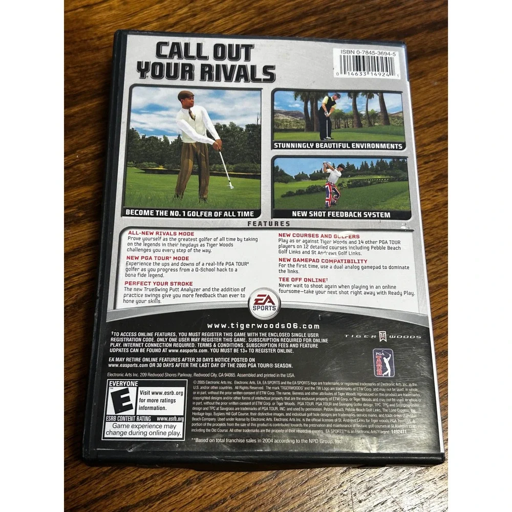 Tiger Woods PGA Tour‎ 06 & 07 PC Game Bundle EA Sports Golf Retro Windows DVD CD